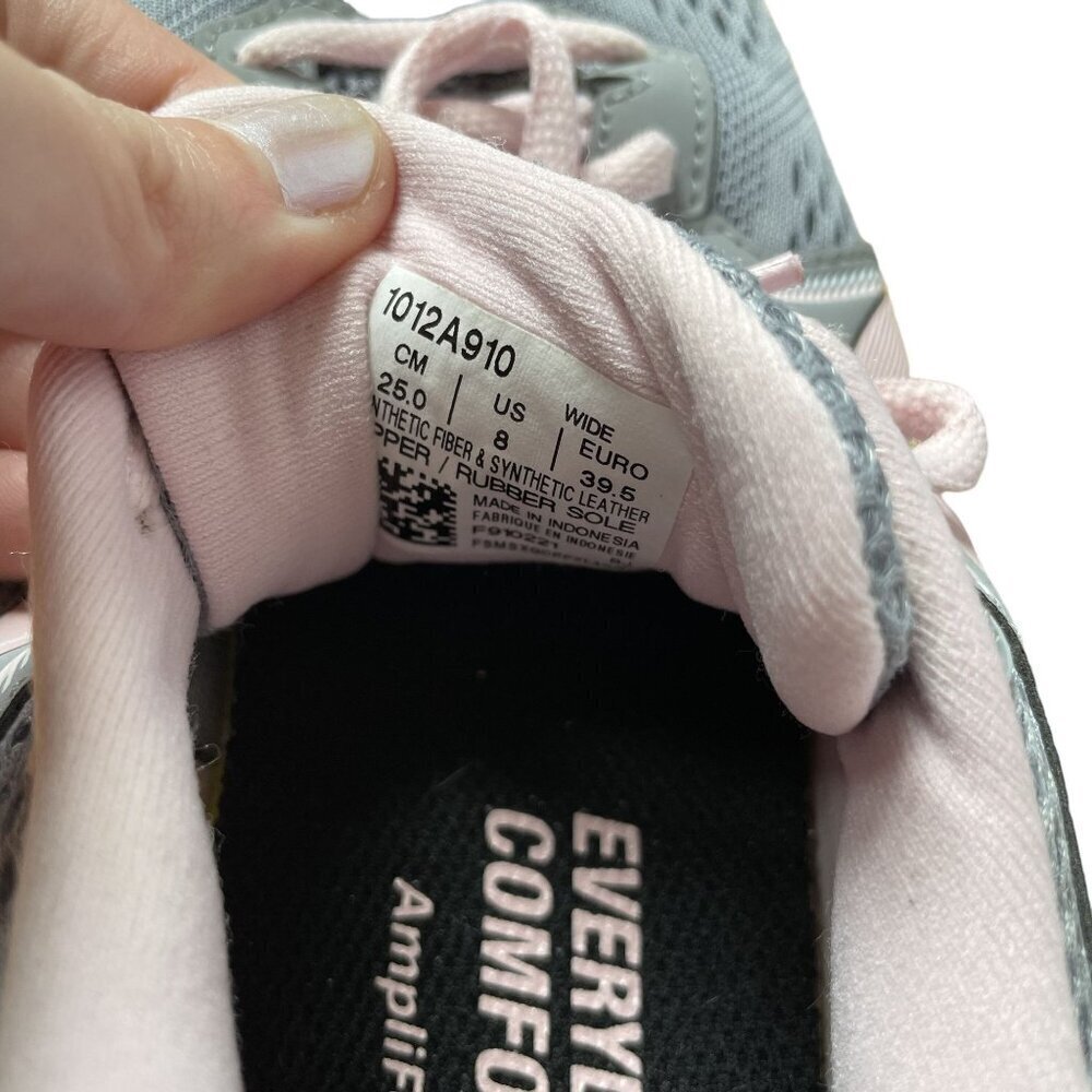 Asics everyday comfort amplifoam design gray pink size 8 sneakers‎ running shoes - Picture 5 of 8